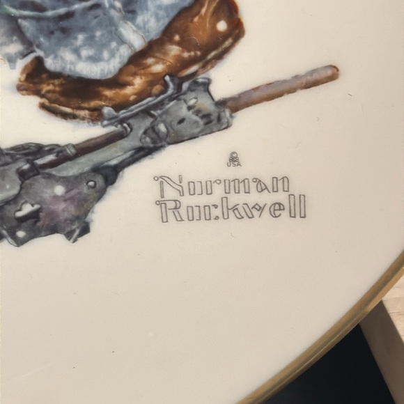 Set of 2 Norman Rockwell Gorham China 1971 4 Seasons Limited Edition Plates - Picture 4 of 9